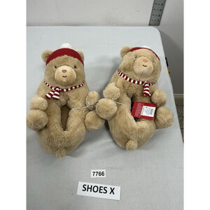 Adult New Wondershop Tedd Slip On Christmas Slippers M W 10/11 M 9/10 Beige